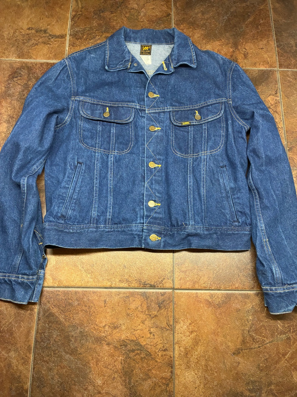 Lee Vintage Men's Blue Denim Trucker Jacket